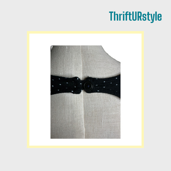 FREE PEOPLE Black Polka Dot Dress with Embroidered Sleeveless Small - Picture 11 of 11